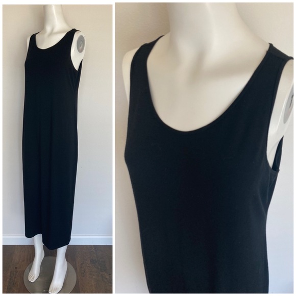 Eileen Fisher Dresses & Skirts - Eileen Fisher Black Tank Maxi Dress Sz M